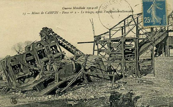 Mines de Carvin - Fosse N°2 - Le triage, après l'occupation allemande.